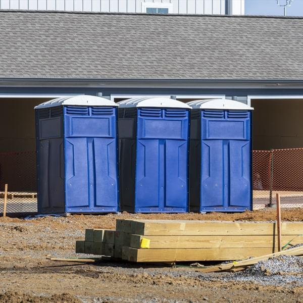 Heavy-duty construction site porta potty in Seven Oaks, South Carolina